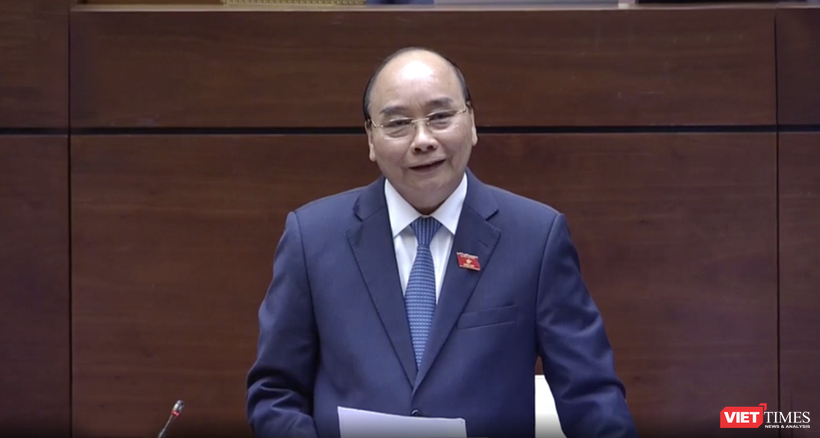 Thủ tướng Chính phủ Nguyễn Xuân Phúc trong phiên trả lời chất vấn chiều nay.