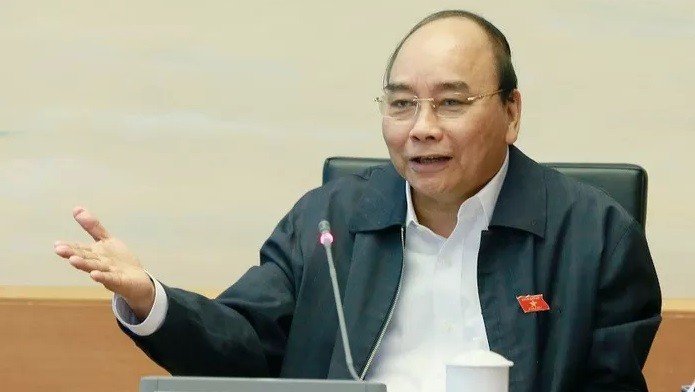 Thủ tướng Nguyễn Xuên Phúc phát biểu tại tổ - Ảnh: Quang Phúc.