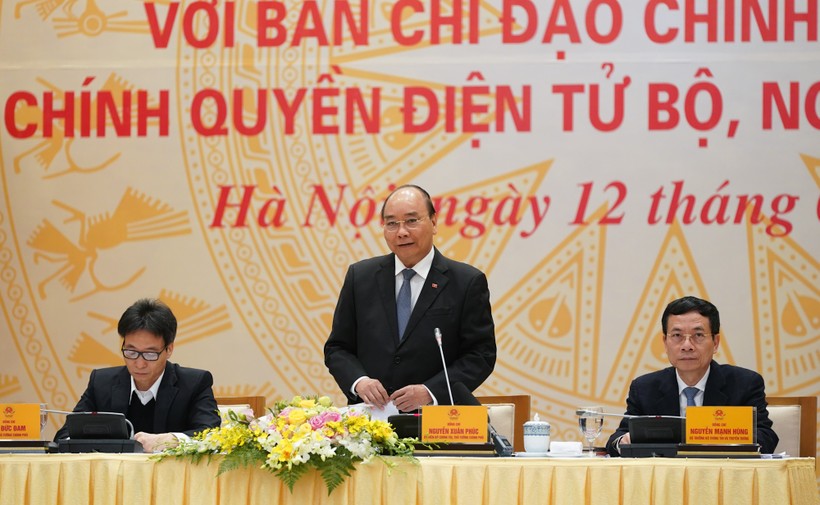 Thủ tướng Nguyễn Xuân Phúc phát biểu tại Hội nghị. Ảnh: VGP.