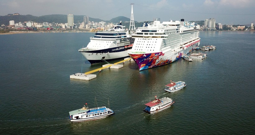 Mặc dù đang thời gian chống dịch COVID-19, nhưng Quảng Ninh vẫn là điểm đến thu hút nhiều hãng tàu đưa khách du lịch tàu biển tới tham quan. Ảnh minh họa: quangninh.gov.vn.