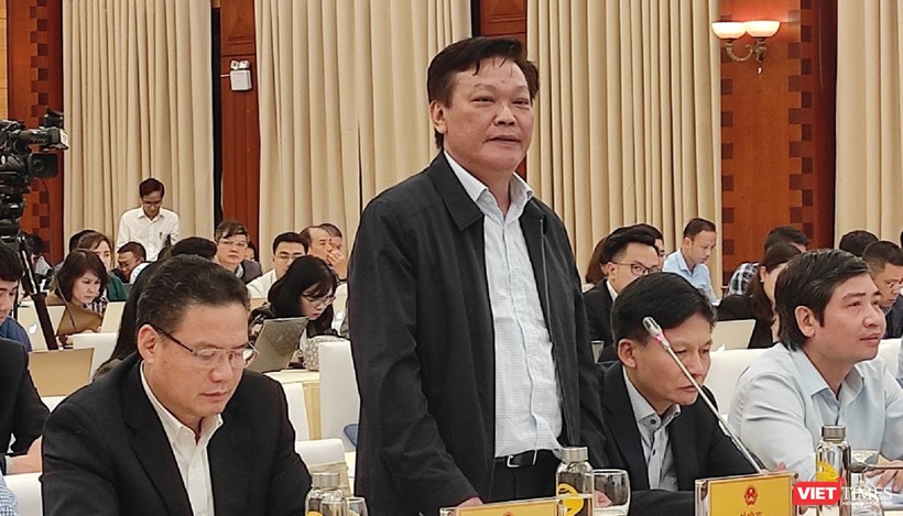 Thứ trưởng Bộ Nội vụ Nguyễn Duy Thăng tại buổi họp báo Chính phủ thường kỳ.