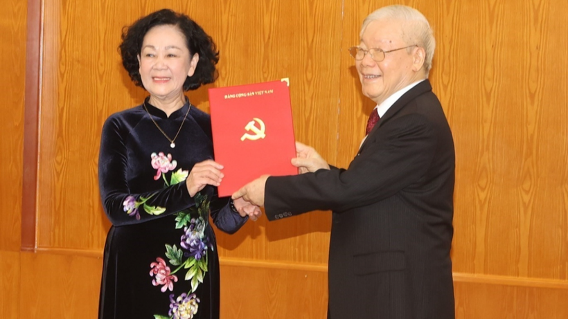 Bà Trương Thị Mai được phân công giữ chức Thường trực Ban Bí thư khoá XIII. Ảnh: TTXVN