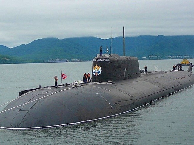 Tàu ngầm hạt nhân lớp Oscar II của Nga. Ảnh: WarTools