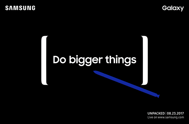 Samsung đã gửi giấy mời sự kiện ra mắt Galaxy Note 8 vào ngày 23/8 tới