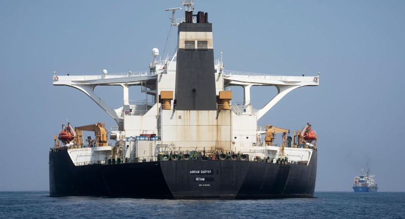 Tàu chở dầu Adrian Darya - trước là Grace 1 - của Iran đã Gibraltar được trả tự do (Ảnh: Sputnik)