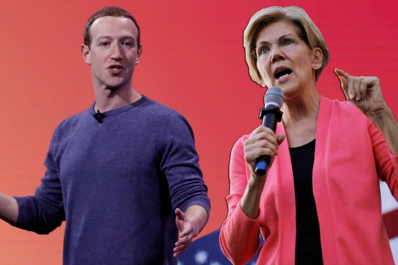 Ông chủ Facebook Mark Zuckerberg cực lực phản đối kế hoạch mạnh tay với doanh nghiệp lớn của bà Warren (Ảnh: Independent)