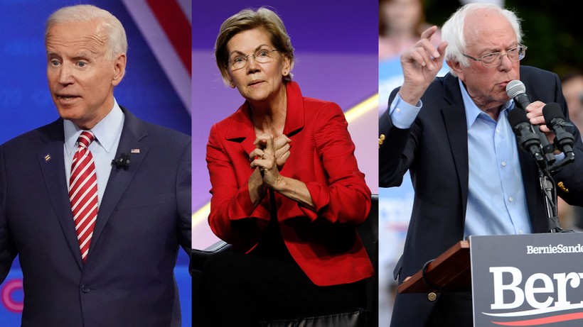 Vòng tranh luận thứ tư của đảng Dân chủ vẫn xoay quanh nhóm bộ ba ứng viên dẫn đầu (Ảnh: Getty)