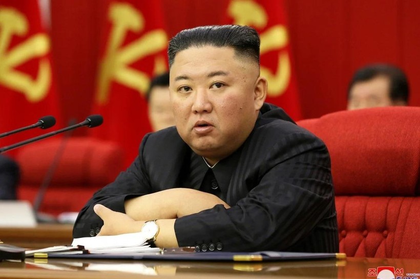 Chủ tịch Triều Tiên Kim Jong-un trong bức ảnh chụp ngày 18/6 (Ảnh: KCNA)