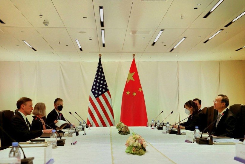 Giới lãnh đạo cấp cao Mỹ, Trung Quốc gặp gỡ tại Thụy Sĩ hồi tháng 9 vừa qua (Ảnh: Xinhua)