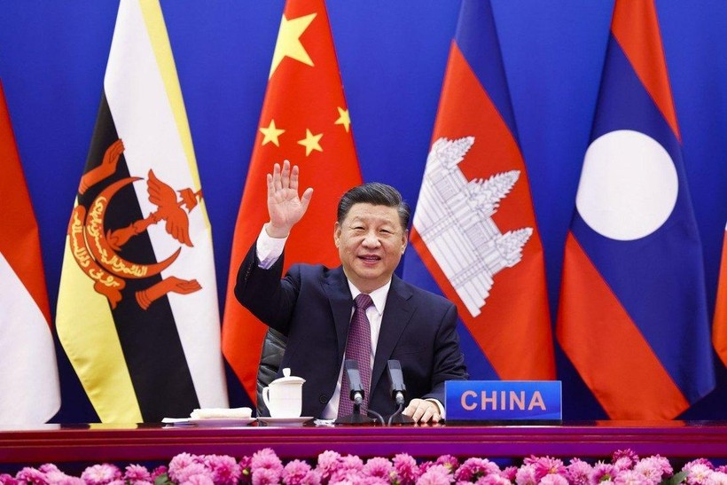 Chủ tịch Trung Quốc Tập Cận Bình hứa hẹn nâng cấp mối quan hệ với ASEAN trong hội nghị hôm đầu tuần (Ảnh: Xinhua)