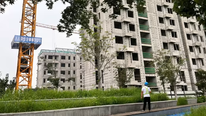 Một công trường xây dựng khu dân cư của Country Garden ở Bắc Kinh (Ảnh: Reuters)