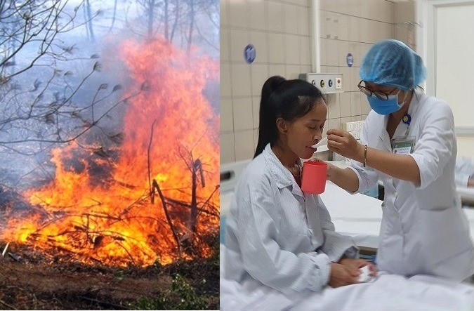 Bệnh nhân nhập viện trong tình trạng sốc nhiệt vì đốt nương làm rẫy. Ảnh: Bệnh viện Bạch Mai