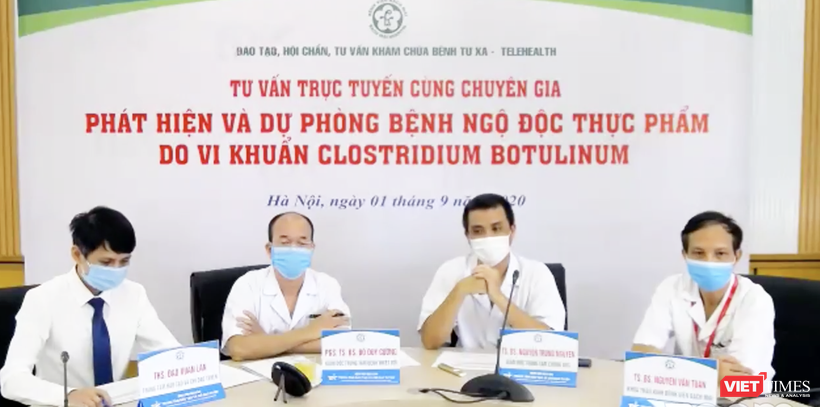 Buổi tư vấn trực tuyến nhằm phát hiện, dự phòng bệnh ngộ độc thực phẩm do vi khuẩn Clostridium botulinum diễn ra vào chiều nay (1/9) (Ảnh: Minh Thúy - nguồn: https://www.facebook.com/watch/tdcbachmai)