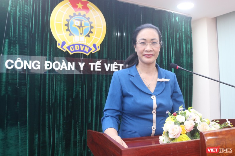 PGS.TS. Phạm Thanh Bình – Chủ tịch Công đoàn Y tế Việt Nam (Ảnh: Minh Thuý) 