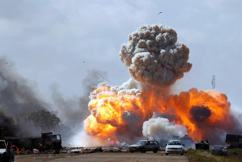 Một vụ không kích của Mỹ tại Libya. 