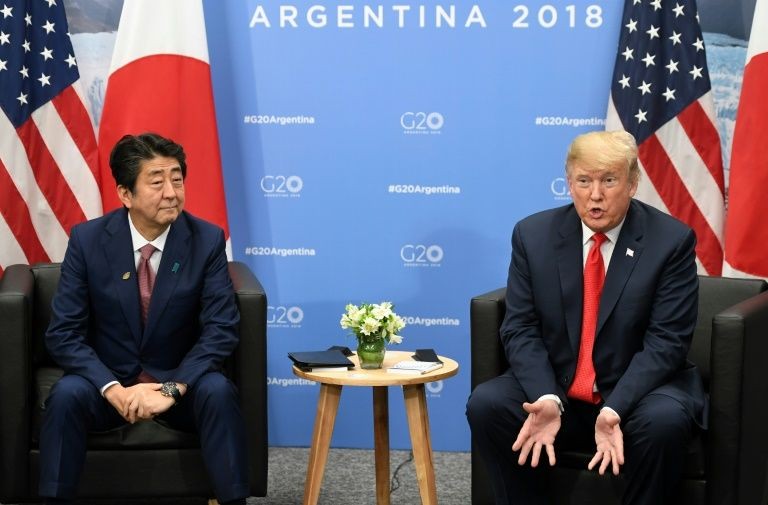 Thủ tướng Nhật Bản Shinzo Abe và tổng thống Hoa Kỳ Donald Trump.