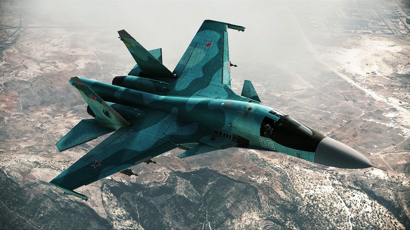 Máy bay ném bom Su-34 của Nga.