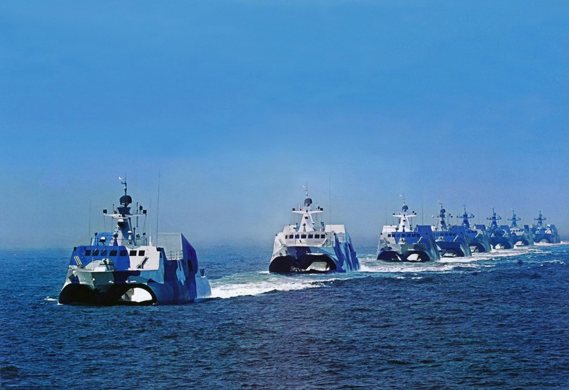 Tàu chiến cao tốc của PLA (ảnh minh họa).