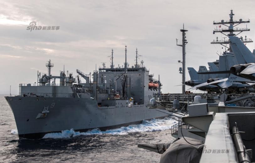 Biên đội tàu sân bay USS Ronald Reagan hoạt động trên Biển Đông ngày 5/7/2016. Ảnh: Sina