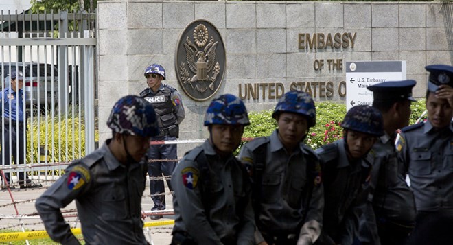 Nổ tại Đại sứ quán Mỹ ở thành phố Yangon, Myanmar.