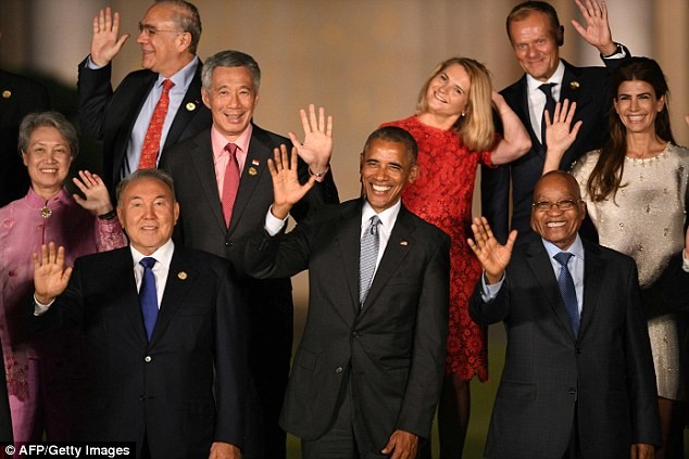 Tổng thống Obama và và các nguyên thủ G-20 tại Trung Quốc.