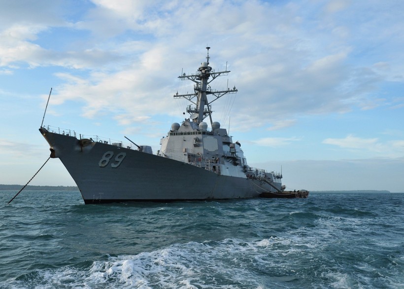 Tàu khu trục  USS Mustin của Hải quân Mỹ  (ảnh tư liệu: Wiki)