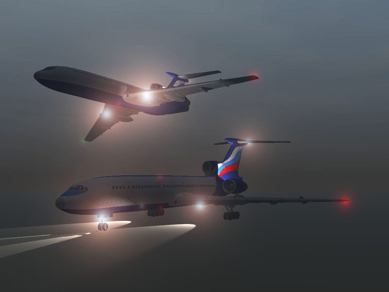 Mô hình đồ họa máy bay Tu-154.