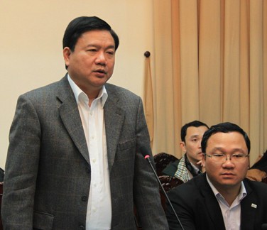 Bộ trưởng Đinh La Thăng phát biểu tại cuộc gặp