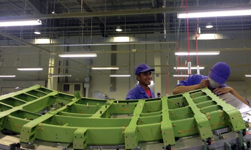 Công nhân Việt trong một nhà máy có vốn đầu tư Nhật Bản tại Việt Nam