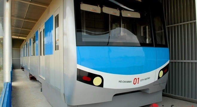 Mô hình tuyến metro số 1 đang được trưng bày.