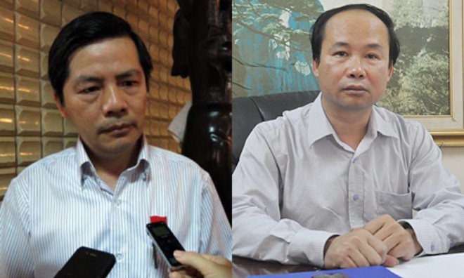 Từ trái qua phải: Giám đốc Trần Huy Sáng và Phó Giám đốc Nguyễn Đình Hoa.