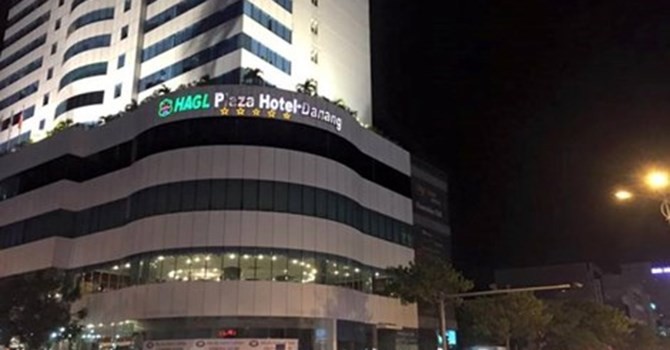 Hiện trường vụ rơi thang máy tại khách sạn Hoàng Anh Gia Lai. ảnh (FB Vu Ha Minh Thang)