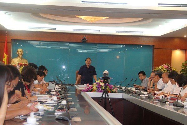 Thứ trưởng Trương Minh Tuấn phát biểu tại buổi họp Giao ban