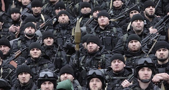 Lực lượng đặc nhiệm của Chechnya Ảnh: SPUTNIK NEWS