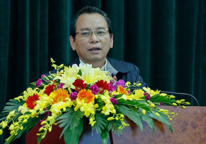 Phó chủ tịch UBND TP Hà Nội Vũ Hồng Khanh thừa nhận TP có trách nhiệm về quản lý nhà nước khi để xảy ra vi phạm của công trình cao tầng 8B Lê Trực - Ảnh: Việt Dũng