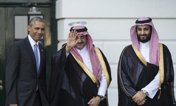 Tổng thống Obama với Thái tử (giữa) và phó thái tử SA