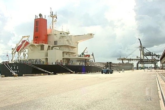 Cảng Darwin được cho tập đoàn Trung Quốc thuê trong suốt 99 năm. Ảnh: TV News NT