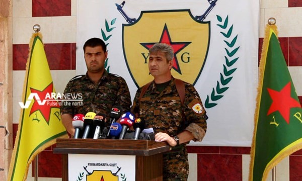 Redur Khalil, phát ngôn viên chính thức của YPG trả lời họp báo