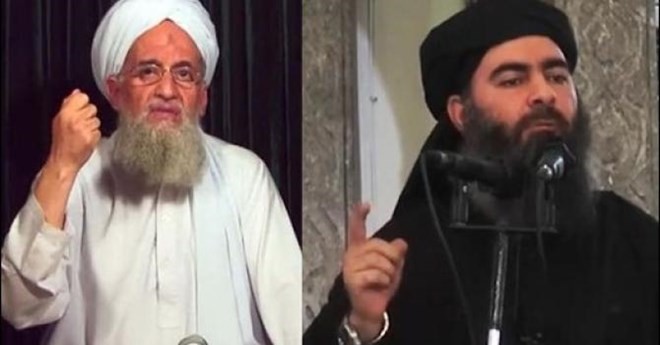 Thủ lĩnh al-Qaeda Ayman al-Zawahiri (trái) công khai chỉ trích người đứng đầu Nhà nước Hồi giáo tự xưng IS Abu Bakr al-Baghdadi. 