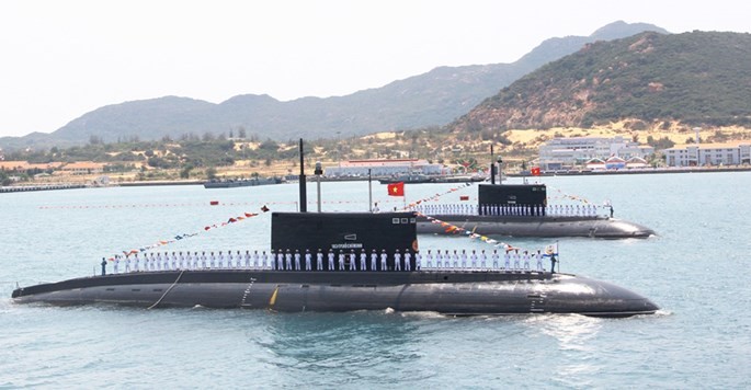Tàu ngầm Kilo của Hải quân Việt Nam tại căn cứ Cam Ranh, tỉnh Khánh Hoà - Ảnh: Nguyễn Chung