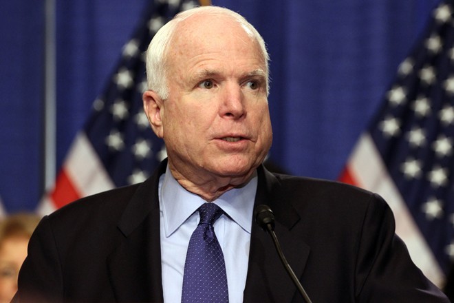 Thượng nghị sĩ Mỹ John McCain. Ảnh: AP