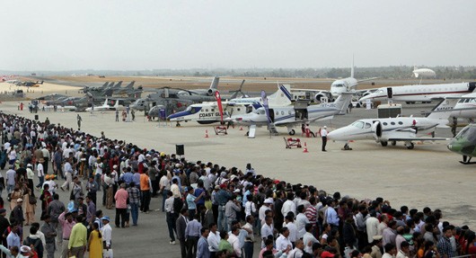 Một cuộc triển lãm hàng không quốc tế được tổ chức tại Ấn Độ năm 2015. (ảnh: sputniknews.com)