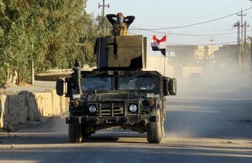 Binh sĩ thuộc lực lượng chống khủng bố Iraq tuần tra ở Ramadi. Ảnh: Reuters
