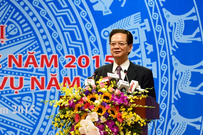 Thủ tướng Nguyễn Tấn Dũng phát biểu tại Hội nghị Tham tán thương mại 2016