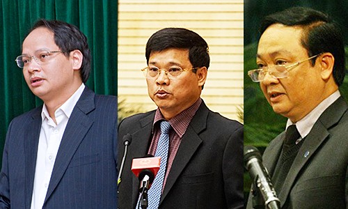 Các ông Nguyễn Doãn Toản, Ngô Văn Quý, Nguyễn Thế Hùng (từ trái qua).