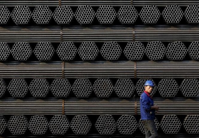 Sản lượng thép thô của Trung Quốc trong tháng 3 lại đạt kỷ lục 70,65 triệu tấn - Ảnh: Reuters