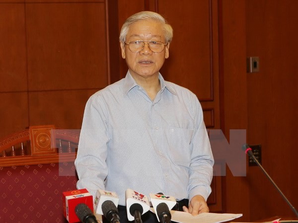 Tổng Bí thư Nguyễn Phú Trọng sẽ chủ trì Phiên họp thứ 10 của Ban Chỉ đạo Trung ương về phòng, chống tham nhũng. (Ảnh: Trí Dũng/TTXVN)
