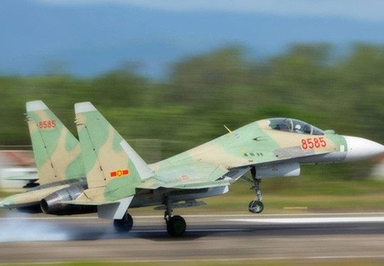 Máy bay Su-30KM2 mang số hiệu 8585 - chiếc đã bị tai nạn 