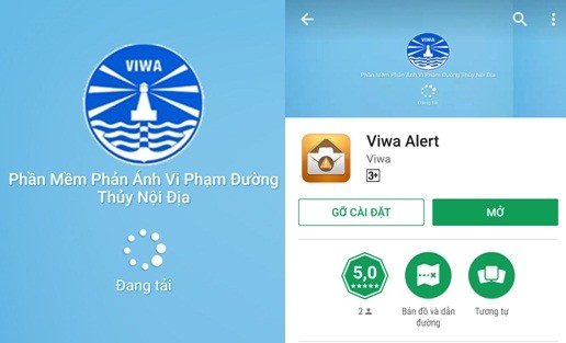 Ứng dụng Viwa Alert tiếp nhận phản ánh của người dân về sai phạm trong lĩnh vực đường thủy qua hình ảnh.
