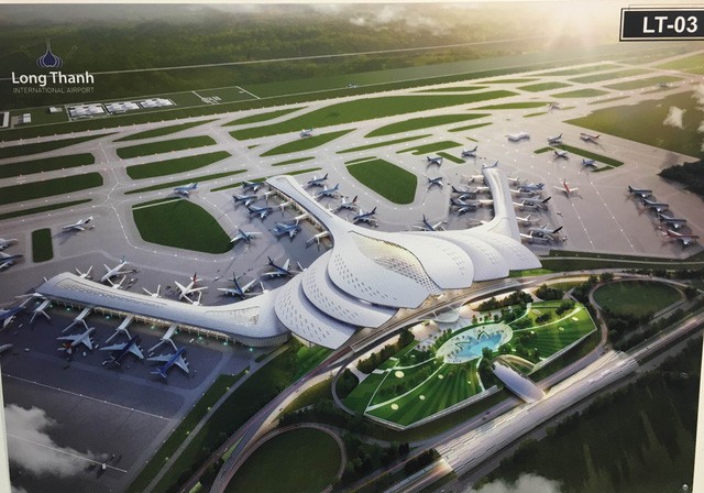 Phương án kiến trúc sân bay Long Thành. Nguồn: Bộ GTVT